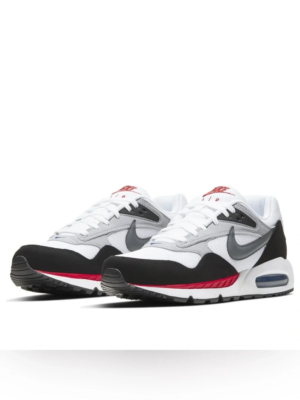 Nike Men's White Black Gray Red Air Max Sneakers